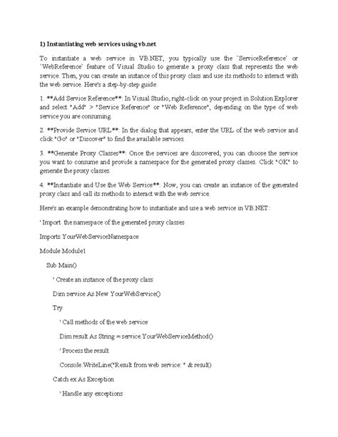 VB.Net (Invoking web services) - Instantiating web services using vb To ...