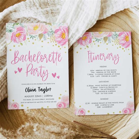 Bachelorette Gift Ideas With Invitations