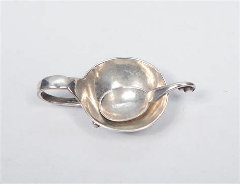 Georg Jensen Sterling Silver Art Deco Salt Cellar and Spoon For Sale at ...
