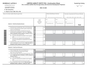 Fillable Online SCHEDULE LLET(K)C Fax Email Print - pdfFiller