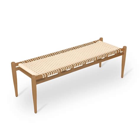 Tenshi - Solidwood Bench with Off White Rope – Alankaram