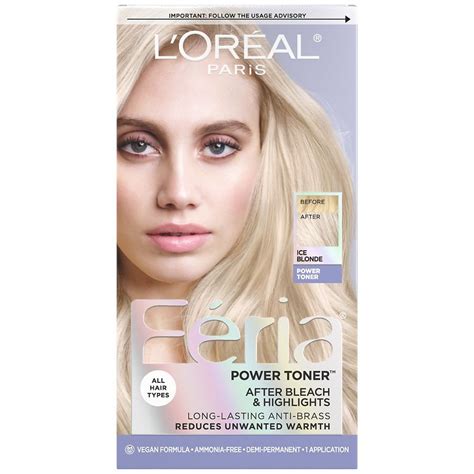 L'Oreal Paris Feria Power Toner, Long Lasting Anti Brass Toner, Ice ...