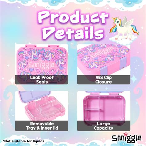 Buy Smiggle Fly Hi Bento Lunch Box for Kids with Removable Inner Tray ...