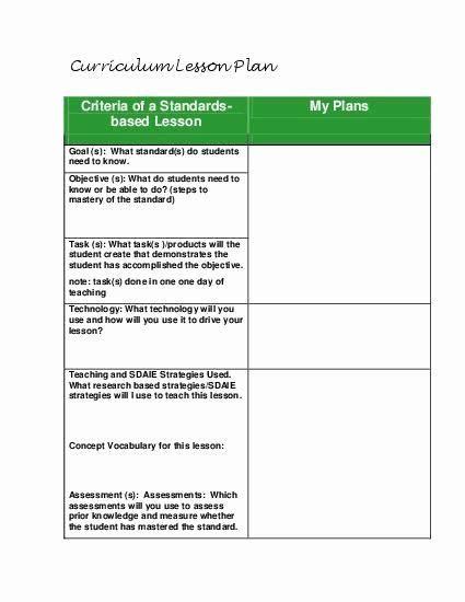 Image result for Standard Based Lesson Plan Sample