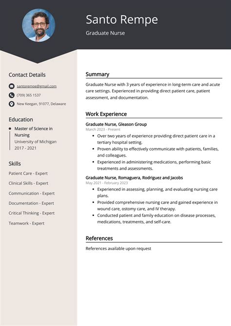Graduate Nurse Resume Example (Free Guide)