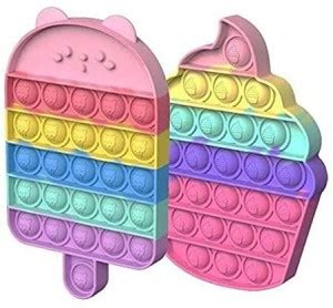 CLUBX Pop It Bubble Sensory Fidget Toy Silicone Candy & Ice Cream Cone ...