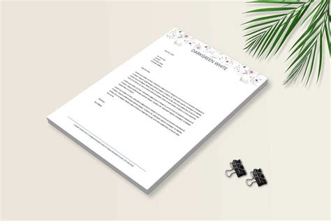 Floral Letterhead Template | As you like