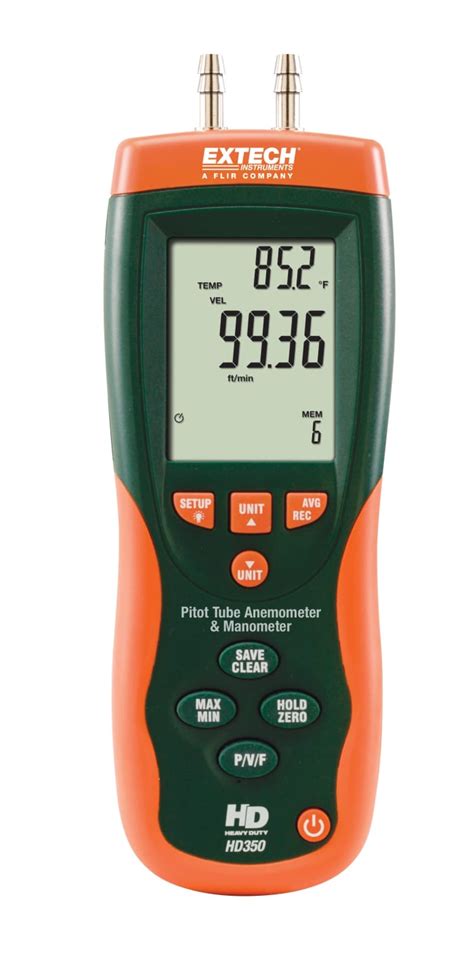HD350 Extech | Extech HD350 Manometer, Max Pressure Measurement 10psi ...