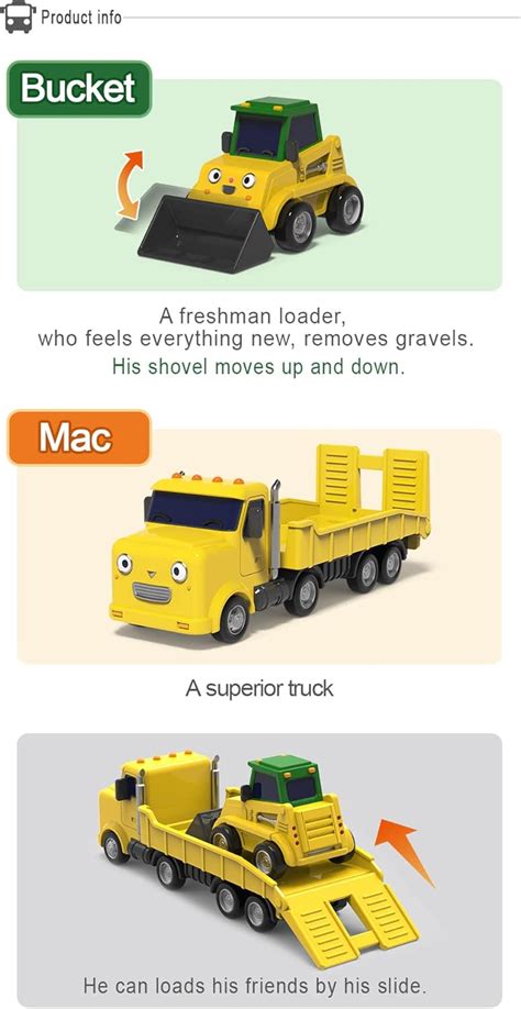 Buy Tayo The Little Bus Friends Set D2-Motor car Toy(Bucket, Mac ...