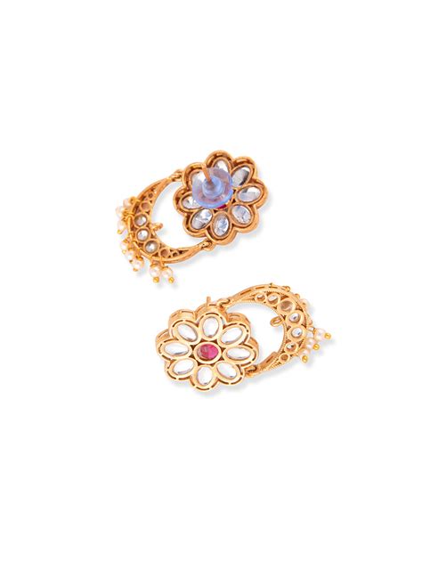 Priyaasi Gold Plated Floral Kundan Choker Set