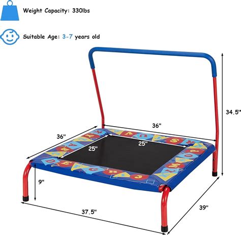 Giantex 36-Inch Mini Trampoline for Kids, ASTM India | Ubuy