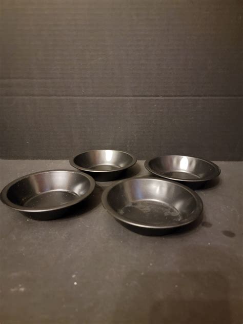 4) Mini Metal Pie Pans Tart Dish Ovenware Baker Individual Serving Pie ...