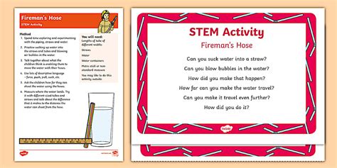 Firefighter's Hose Activity | Firefighter STEM Activities