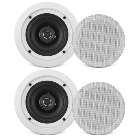 Pyle 6.5” Ceiling Wall Mount Speakers-Pair 2-Way Midbass Woofe | Shop ...