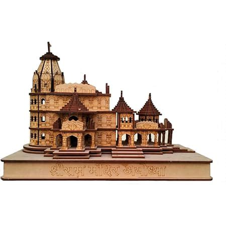 Handmade Wooden Shri Ram mandir Ayodhya 3D Wood Tempal for Home ...