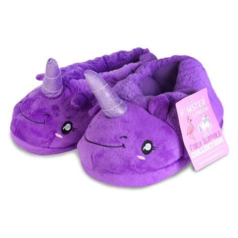 Hamster London Furry Slipper Unicorn Dark