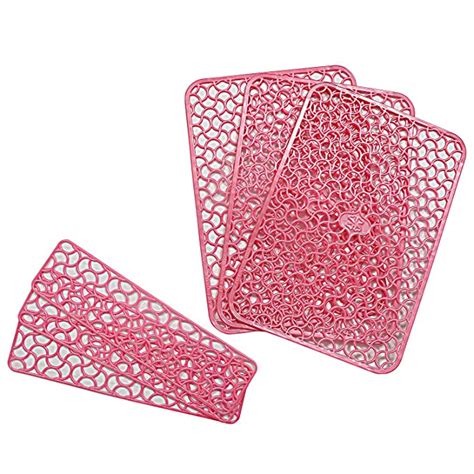 Kuber Industries Fridge Mat with Fridge Door Tray Mat 6 Pcs, Pink ...