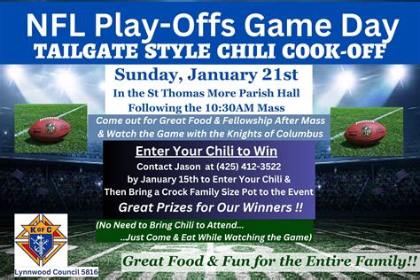 Tailgate Style Chili Cook-Off - Fr. Chirouse Council 5816