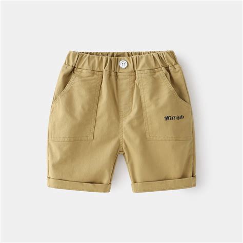 Summer Elastic Waist Boys Shorts Cotton Knee Lengt... – Grandado