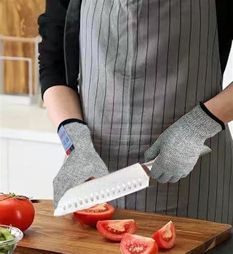 Snapklik.com : Ohsuni Cut Resistant Gloves, 4 Pairs Of Food Grade Cut ...