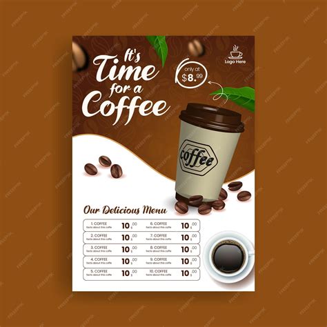 Premium Vector | Coffee price menu and food drink menu list print ...
