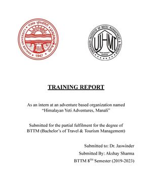 (Job Training Report) - Assignment On JOB TRAINING REPORT Submitted to ...