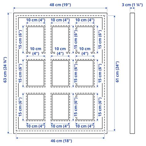 RÖDALM frame for 9 pictures, black, 46x61 cm (18x24") - IKEA