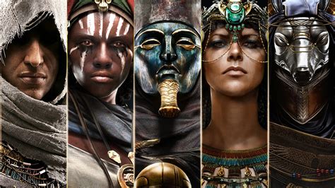 Download "Assassin's Creed Origins: Main Characters Poster" Wallpaper ...