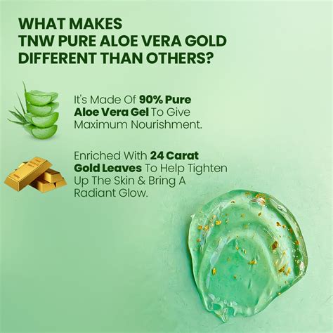 Buy TNW The Natural Wash Multipurpose Pure Aloe Vera Gold Face Gel For ...