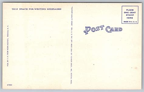 Nashua Public Library New Hampshire Street View Clock Tower Vintage UNP ...