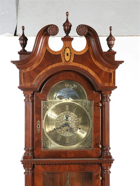 Sligh Georgian Style Inlaid Mahogany Grandfather Clock | EBTH