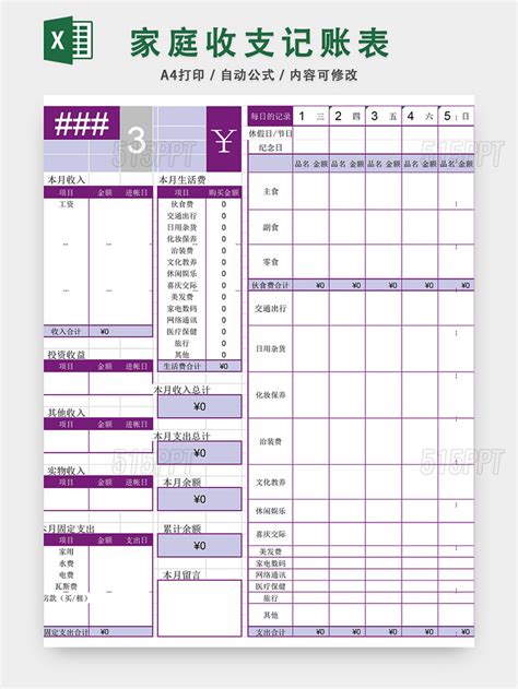 简约收支记账管理表Excel模板下载_熊猫办公