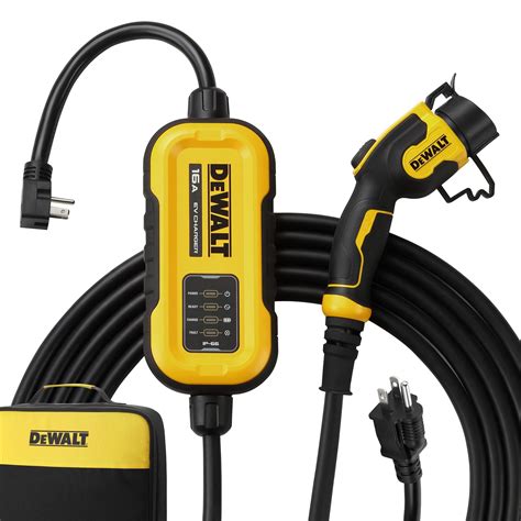 DEWALT Portable Electric Vehicle Level 2 EV Charger up to 16 Amps 120 ...