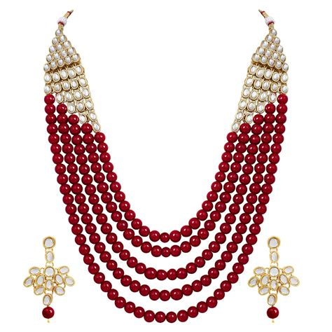 Buy Shining Diva Fashion Latest Long Design Kundan Pearl Wedding ...