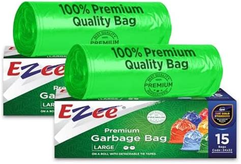 Ezee Premium Garbage Bags for Dustbin/Trash Bag | 20 Pcs | Extra Large ...