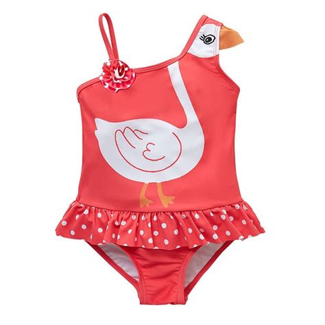 ASFGIMUJ Baby Girl Swimsuit One Piece Red Swan Middle And Boys And ...