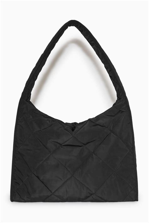 COS Oversized Quilted Bag in Black | Lyst