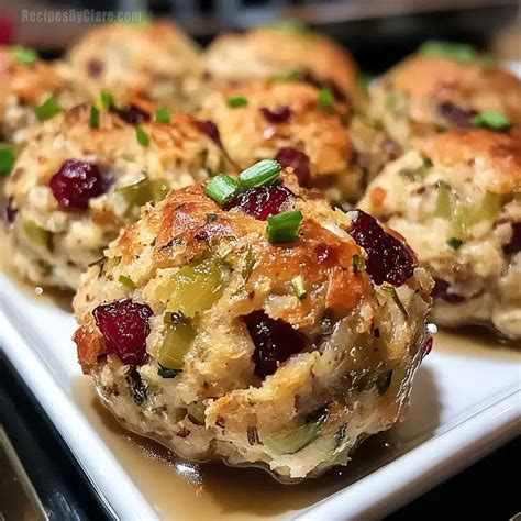 Cranberry & Turkey Stuffing Balls - Perfect for Holiday Leftovers ...