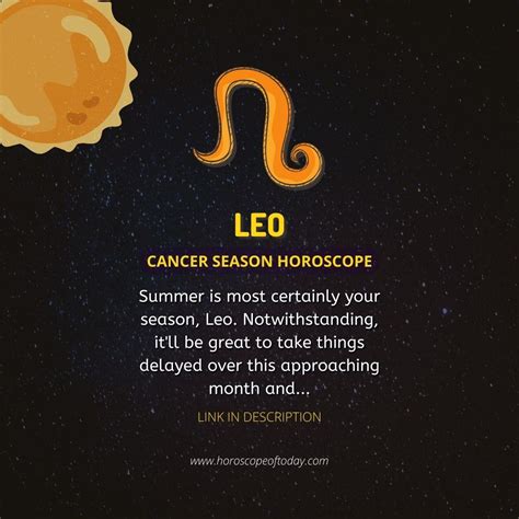 Leo – Sun in Cancer Horoscope – HoroscopeOfToday