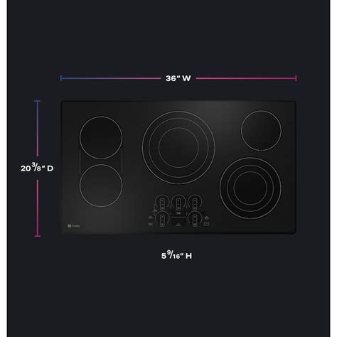 GE Profile 36-in 5 Burners Smooth Surface (Radiant) Black Smart ...