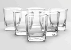 Virya (Pack of 6) Whiskey Glasses Set of 6 Pcs- 250 ml Bar Glass for ...