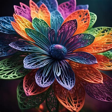3D Printed Flower - AI Generated Artwork - NightCafe Creator