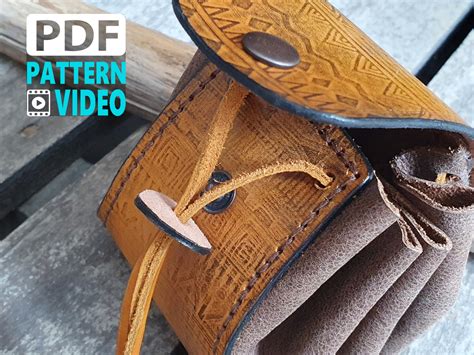 Image result for Pattern for Drawstring Leather Pouch