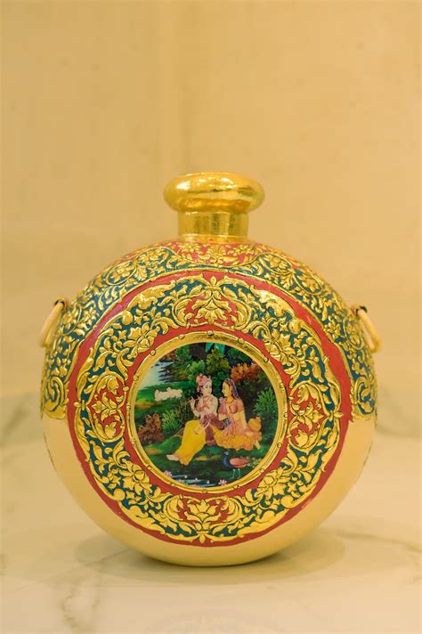 Antique Usta Art Kuppi with Radha Krishna Miniature Painting Limited E ...