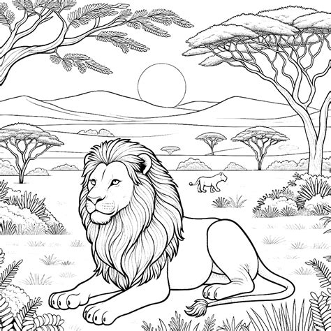 Lion Coloring Pages 18 - Coloring Pages Gem
