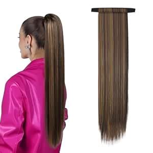 D-DIVINE 24 Inches Hair Extensions Wavy Ponytail Hair looking Scale ...