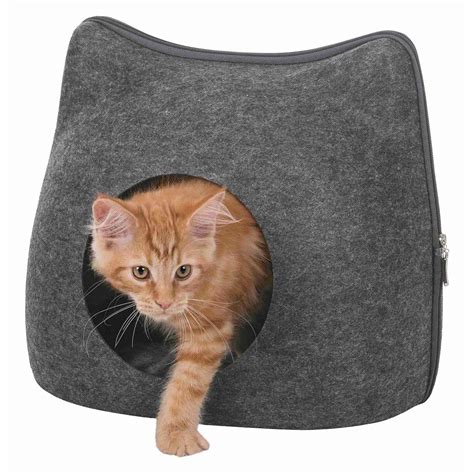 Trixie, Germany Trixie Cat Cuddly Cave Anthracite, 15x15x14 inch, Grey ...
