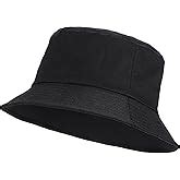 Zacharias Unisex Cotton Fishermen Bucket Cap Hat (Pack of 1) (Black ...