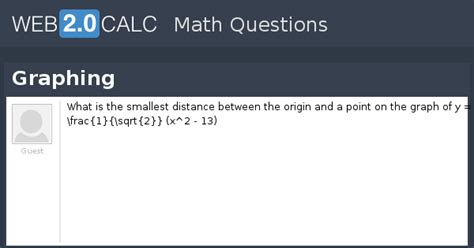 View question - Graphing