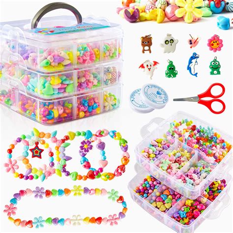 Pop Beads Jewellery Kits for Girls, Colourful Toy Jewellery Making, Arts & Crafts for Kids, age ...